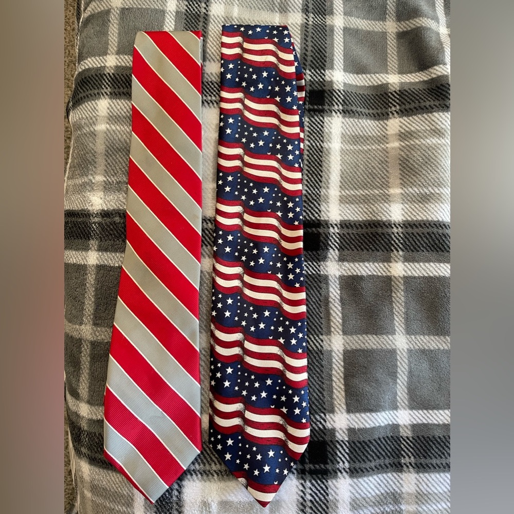 American Flag and GAME DAY Ohio State Football Team Neckties